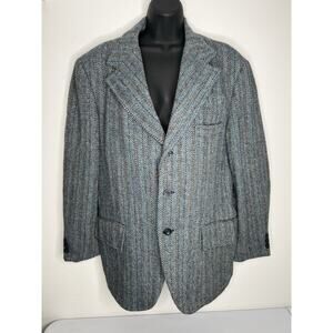 Vtg Harris Tweed Mens Blazer Sport Coat Jacket Wool Suit Estimated Sz 44